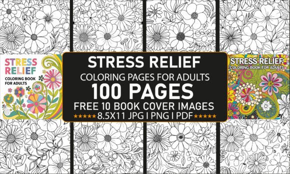 Download Stress Relief Adult Coloring Book - KDP - K Collection