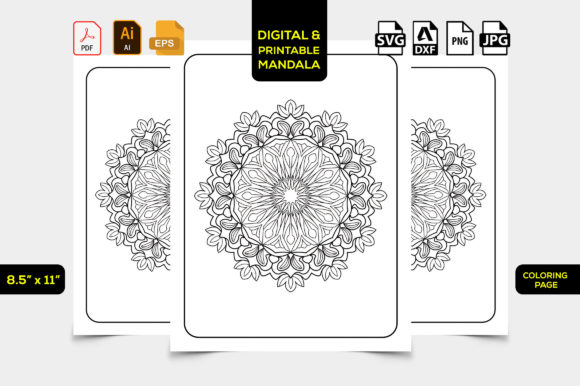 Download Mandala Adults Book Coloring Page Print - K Collection