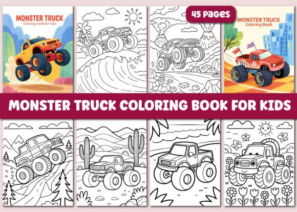 Download MONSTER TRUCK COLORING BOOK for KIDS - K Collection