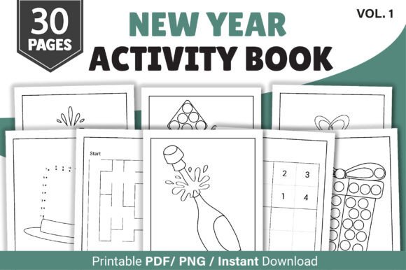 Download New Year Activity Book for Kids - K Collection