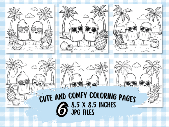 Download Kawaii Beach Treats Coloring Fun - K Collection