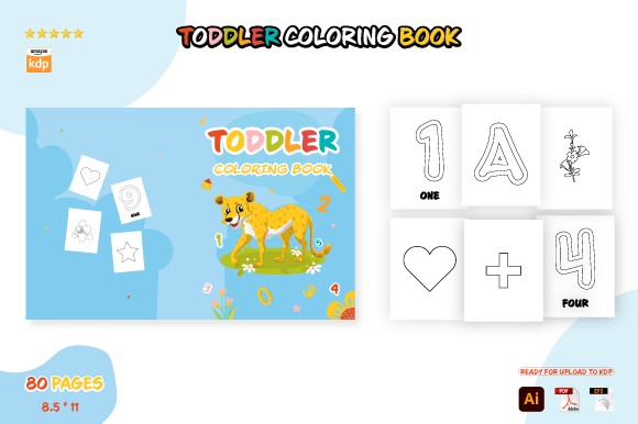 Download Toddler Coloring Book Numbers, Letters - K Collection