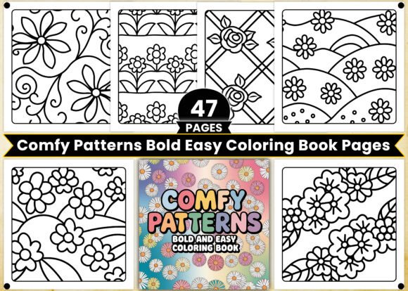 Download Comfy Patterns Bold Easy Coloring Pages - Coloring Collection