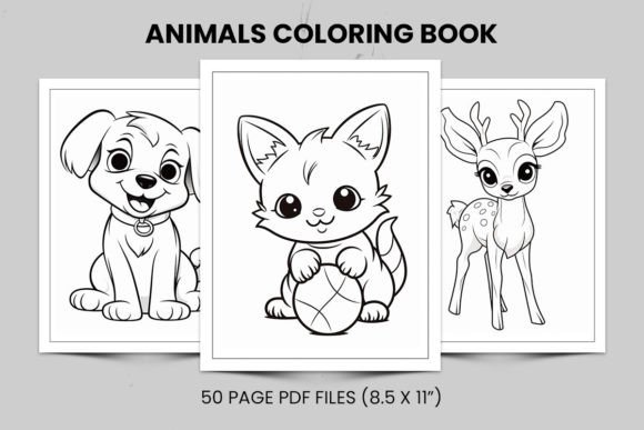 Download Animal Coloring Book Set for Children - K Collection