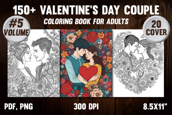Download Valentine's Day Couple Coloring Pages 5 - Premium Resources