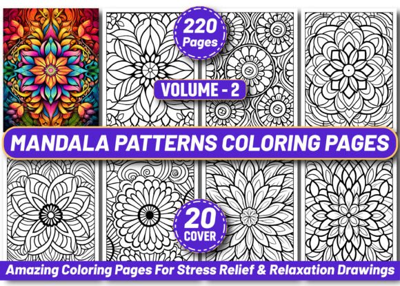 Download 220 Mandala Patterns Coloring Pages KDP - K Collection