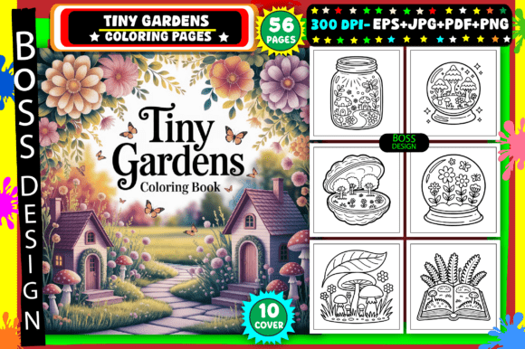 Download Tiny Gardens Coloring Pages for Adults - Coloring Collection