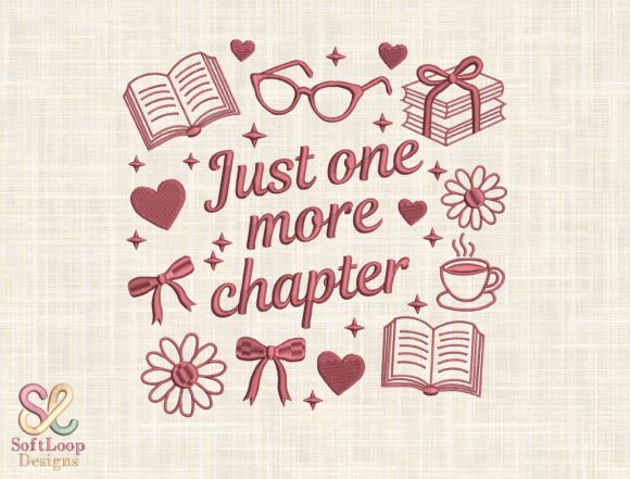 Download Book Lover Embroidery Design - K Collection