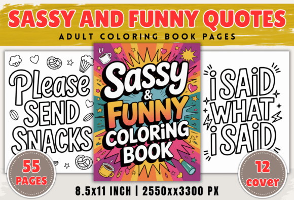 Download Sassy and Funny Quotes Coloring Book - Funny Collection