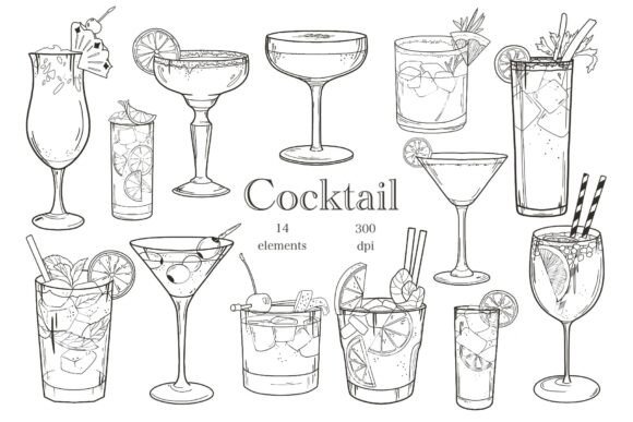Download Cocktail Clipart, Drinks Illustrations - K Collection