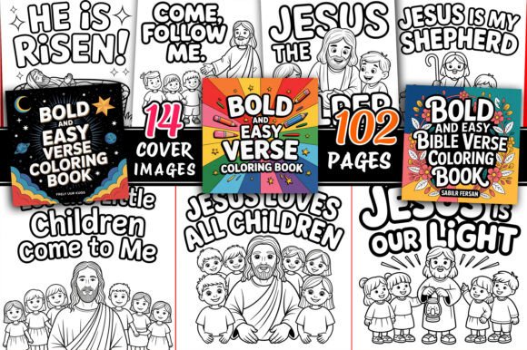Download 102 Bold Easy Bible Verse Coloring Book - K Collection