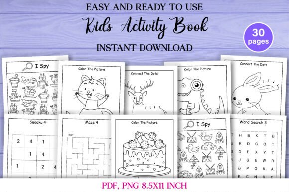 Download Kids Activity Book Preschooler Worksheet - K Collection