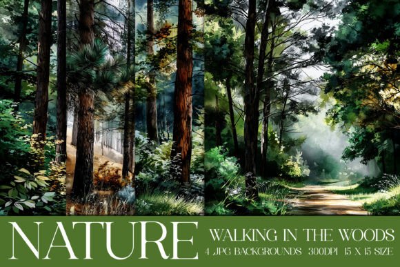Download Walk in the Woods Nature Backgrounds, S3 - K Collection