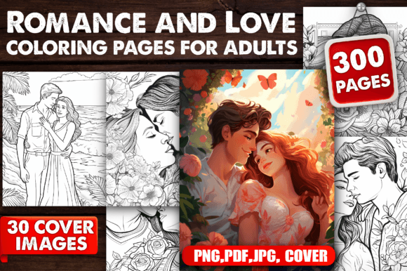 Download 300 Romance and Love Coloring Pages - Coloring Collection