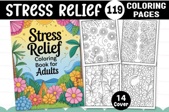 Download Stress Relief Coloring Book for Adult - K Collection