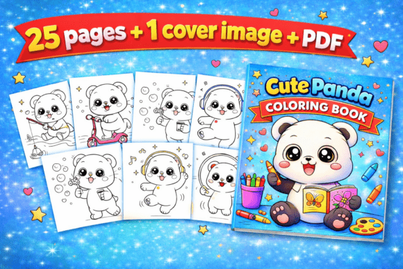 Download Cute Panda Coloring Book for Kids - K Collection