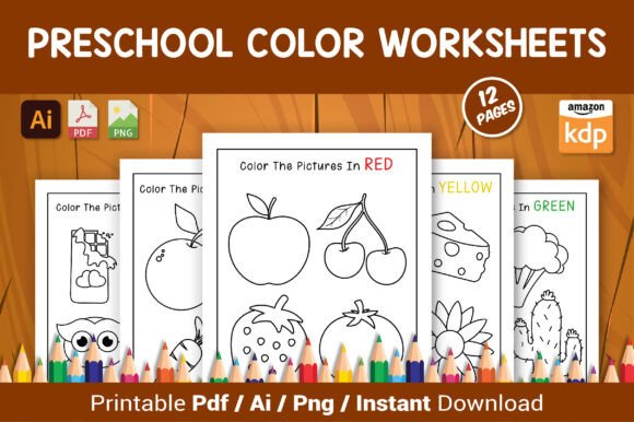 Download Preschool Color Worksheets - K Collection