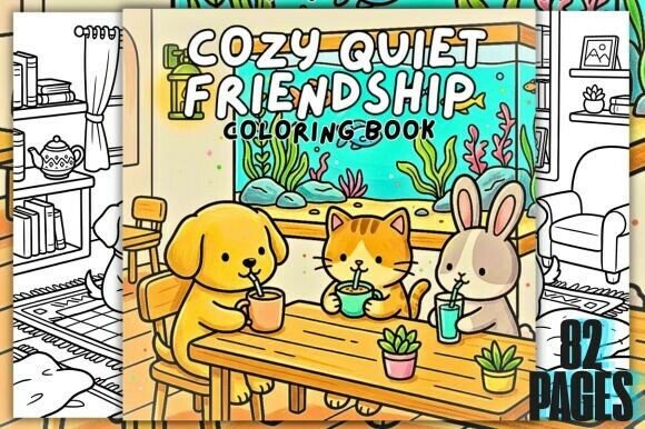 Download Cozy Quiet Friendship Coloring Book - K Collection