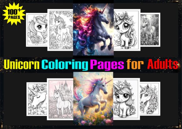 Download Unicorn Coloring Book for Adults - K Collection