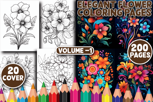 Download Elegant Flower Coloring Pages V - 1 - Coloring Collection