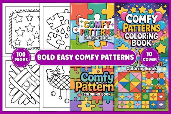 Download Comfy Patterns Bold Easy Coloring Pages - Coloring Collection