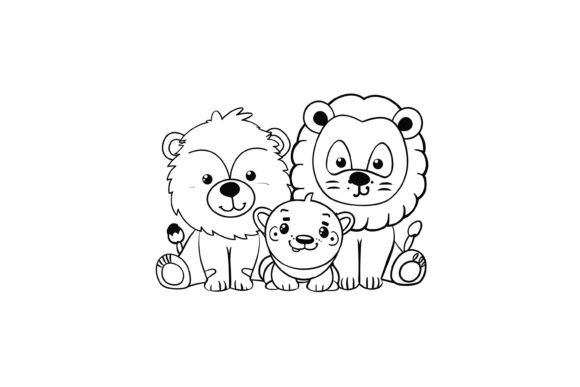 Download Cute Fuzzy Friends Animals Coloring Page - Coloring Collection