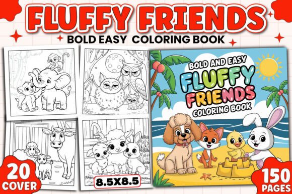 Download Bold Easy Fluffy Friends Coloring Pages - Coloring Collection
