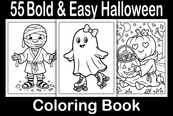 Download Bold &amp; Easy Halloween Coloring Book - K Collection