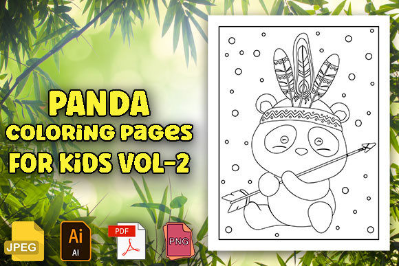 Download Panda Coloring Pages for Kids Vol  2 - K Collection
