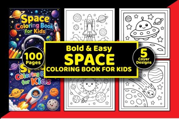 Download Space Coloring Pages for Kids - K Collection