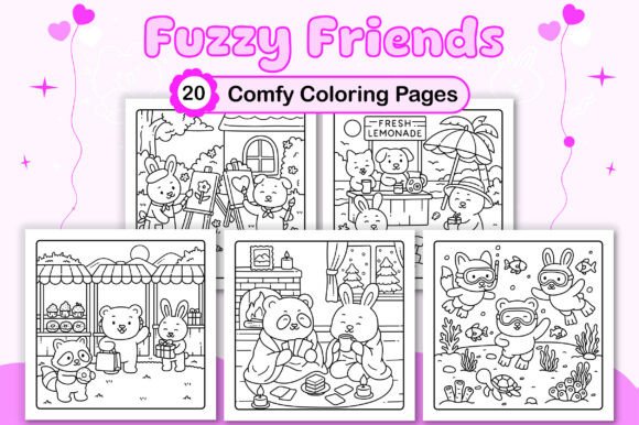 Download Fuzzy Friends Comfy Coloring Pages - Coloring Collection