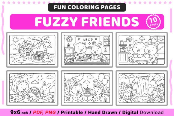 Download Fuzzy Friends Fun Coloring Pages - Coloring Collection