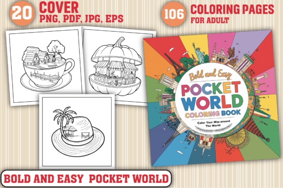 Download Bold and Easy Pocket World Coloring Page - K Collection