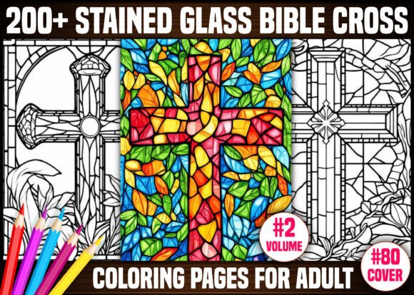 Download Stained Glass Bible Cross Coloring Pages - Coloring Collection