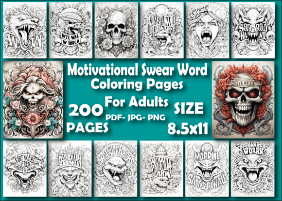 Download Motivation Swear World Coloring Book -V2 - K Collection