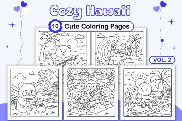 Download Cozy Hawaii Cute Coloring Pages Vol. 2 - Coloring Collection