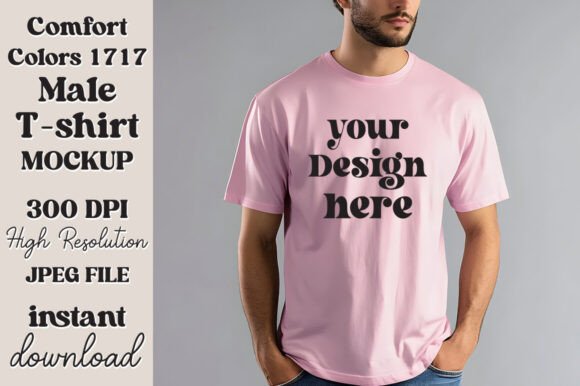 Download Comfort Colors 1717 Blossom Men Mockup - K Collection