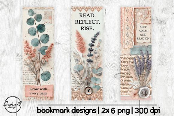 Download Elegant Botanical Bookmark Designs - K Collection