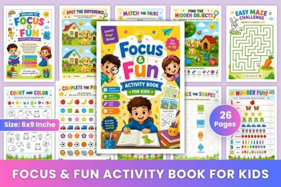 Download Focus &amp; Fun Activity Book for Kids - K Collection