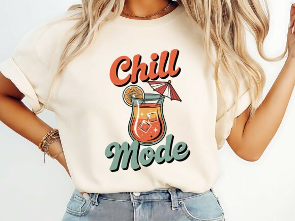 Download Chill Mode Summer Drink PNG T-Shirt - K Collection