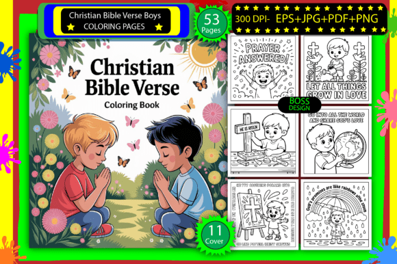 Download Christian Bible Verse Boys Coloring Page - Coloring Collection