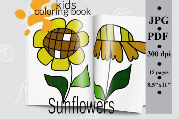 Download Sunflowers Kids Coloring Book - K Collection