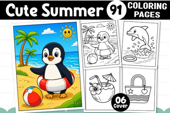 Download Cute Summer Coloring Pages for Kids - K Collection