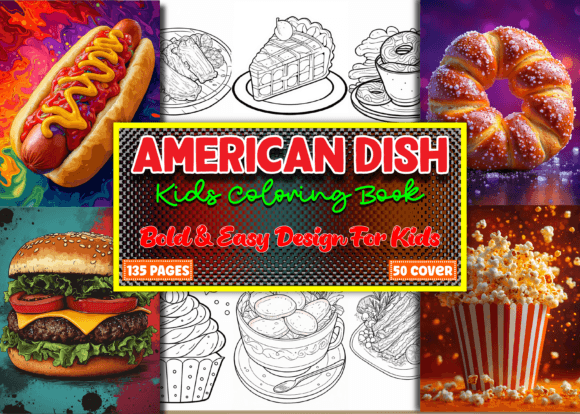 Download American Dish Coloring Pages for Kids - K Collection