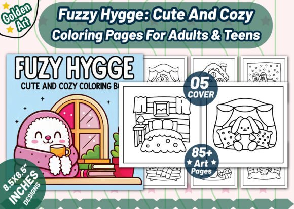 Download Fuzzy Hygge Cute and Cozy Coloring Pages - Coloring Collection