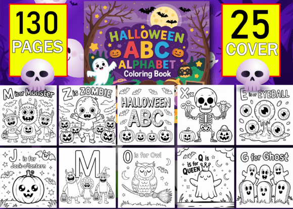 Download Halloween ABC Alphabet Coloring Book - K Collection