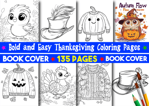 Download Bold Easy Thanksgiving Coloring Pages - K Collection