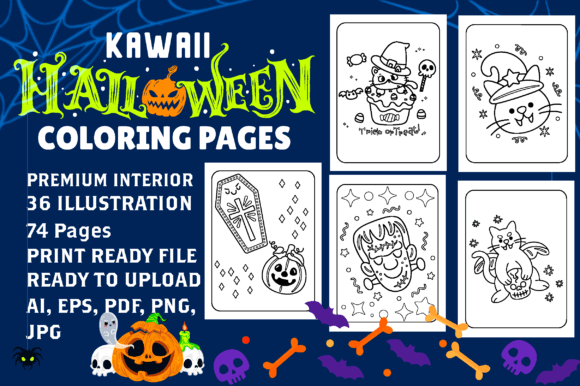 Download Kawaii Halloween Coloring Pages Toddlers - K Collection
