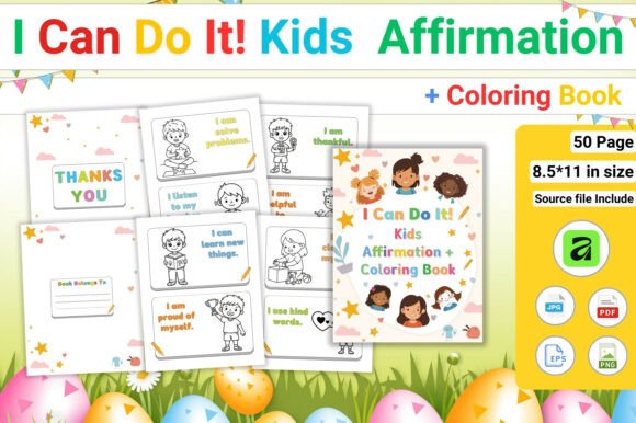 Download Kids Affirmation &amp; Coloring Book - K Collection