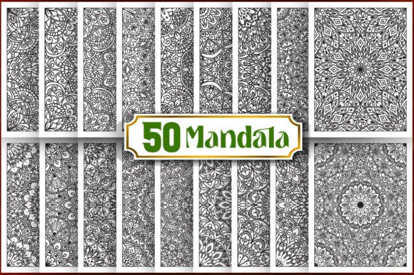 Download 50 Mandala Coloring Book Interior - K Collection